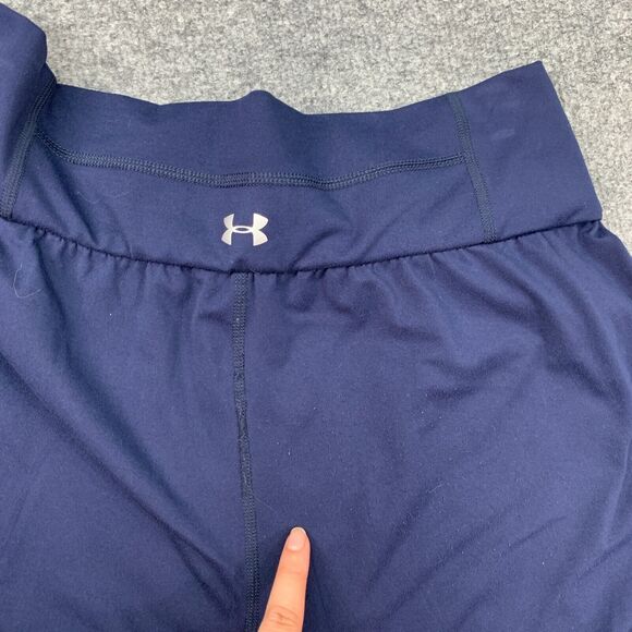 Under Armour NVCA Basketball Jogger Pant Women M Medium Navy High Waisted Cuffed - Picture 11 of 13